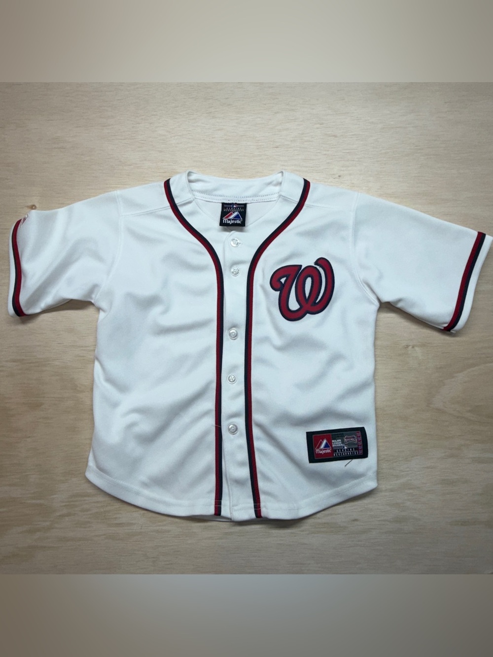 Washington Nationals Stitched Majestic Blank White Unisex Jersey Size Youth Sm.